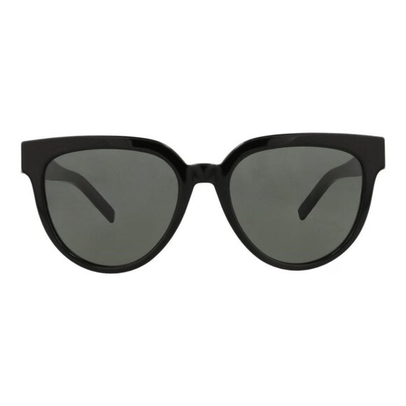 Saint Laurent Womens Cat Eye Black Black Grey Fashion Designer Eyewear - Picture 1 of 4